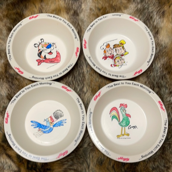 kellogg’s Kitchen Vintage Kelloggs Cereal Bowls Poshmark